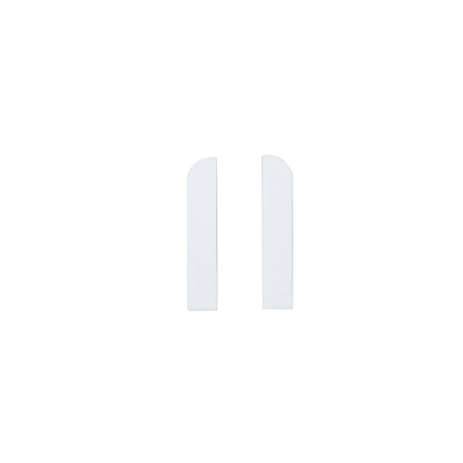 Zaślepki do listwy przypodłogowej zacinanej 17,5x6x82,5mm 1kpl=2szt(L+P) Cezar Biały RAL9003 mat