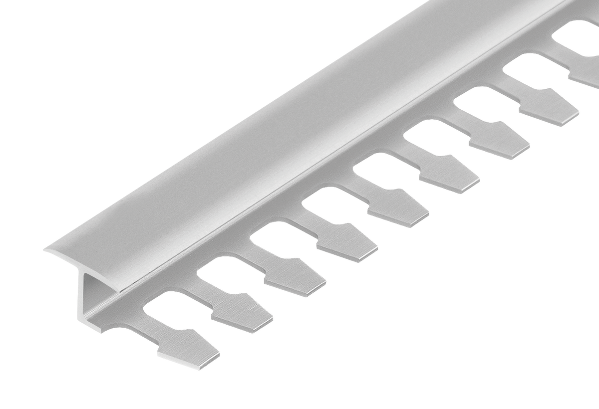 Profil do glazury aluminiowy dylatacyjny 14x8mm do łuków Cezar Srebrny Mat 2,50m