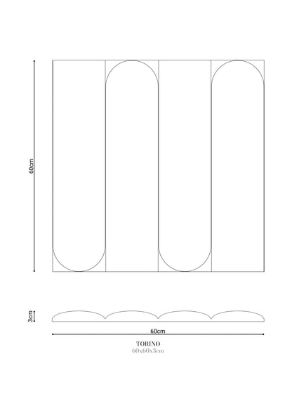 Панель Puresense TORINO 600x600x30 MURSO, белая матовая
