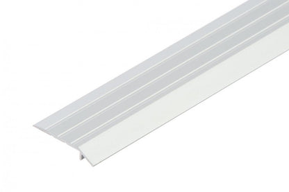 Profil progowy skośny aluminiowy 30x5mm klejony Cezar Srebrny Mat 1m