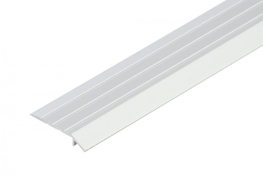 Profil progowy skośny aluminiowy 30x5mm klejony Cezar Srebrny Mat 1m