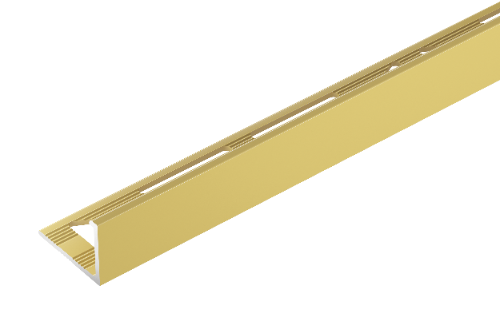 Profil do glazury aluminiowy narożny 12,5mm Cezar Złoty Mat 2,50m