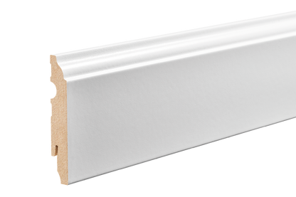 Listwa przypodłogowa dekoracyjna MDF 90x16mm Cezar Biały RAL9003 lakier pólmat 2,20m