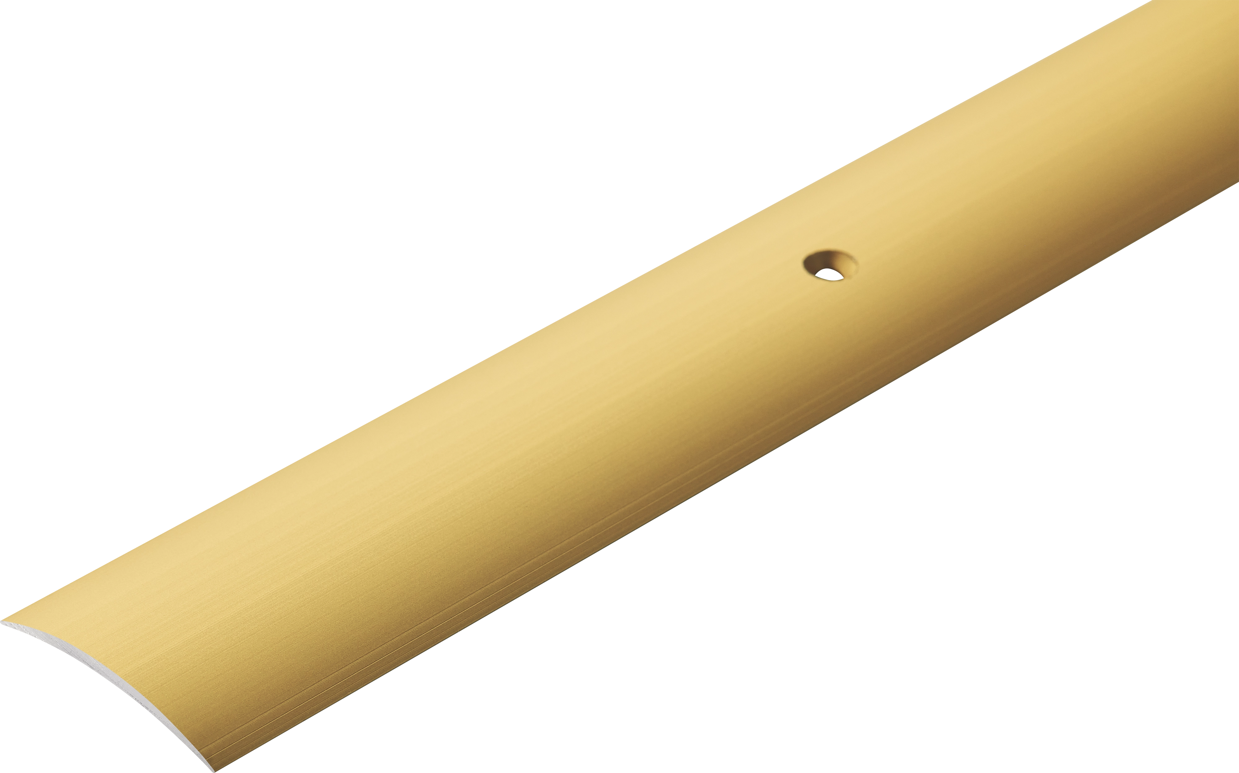 Profil progowy owalny szeroki aluminiowy 40mm Cezar Złoty Mat 0,90m