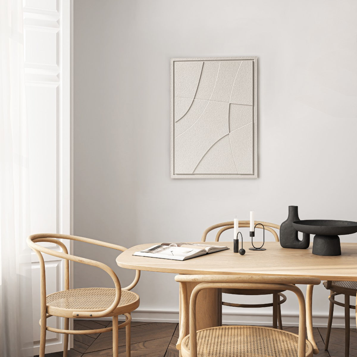 Wall Decor 500x700x18mm ABSTRACT 2 MURSO Natural Cream