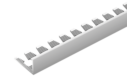 Profil do glazury aluminiowy narożny 22mm do łuków Cezar Naturalny 2,50m