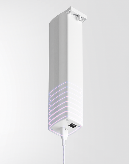 Teleskopowy Karnisz Elektryczny zasilanie 230V Wi-Fi z pilotem CEZAR Biały 2,50/4,50m