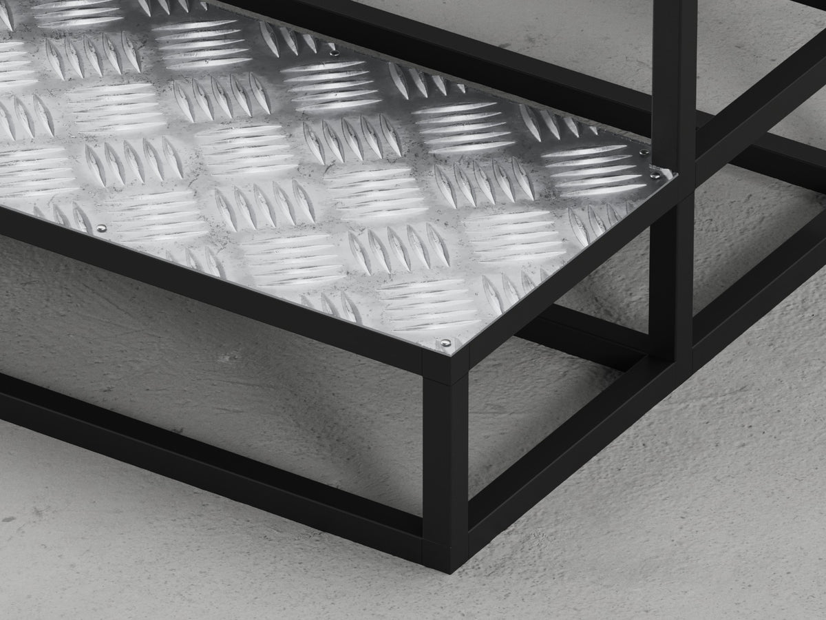 Łącznik 3-kierunkowy do rury czterokątnej 20x20x1,2mm Cezar Czarny RAL9005 mat