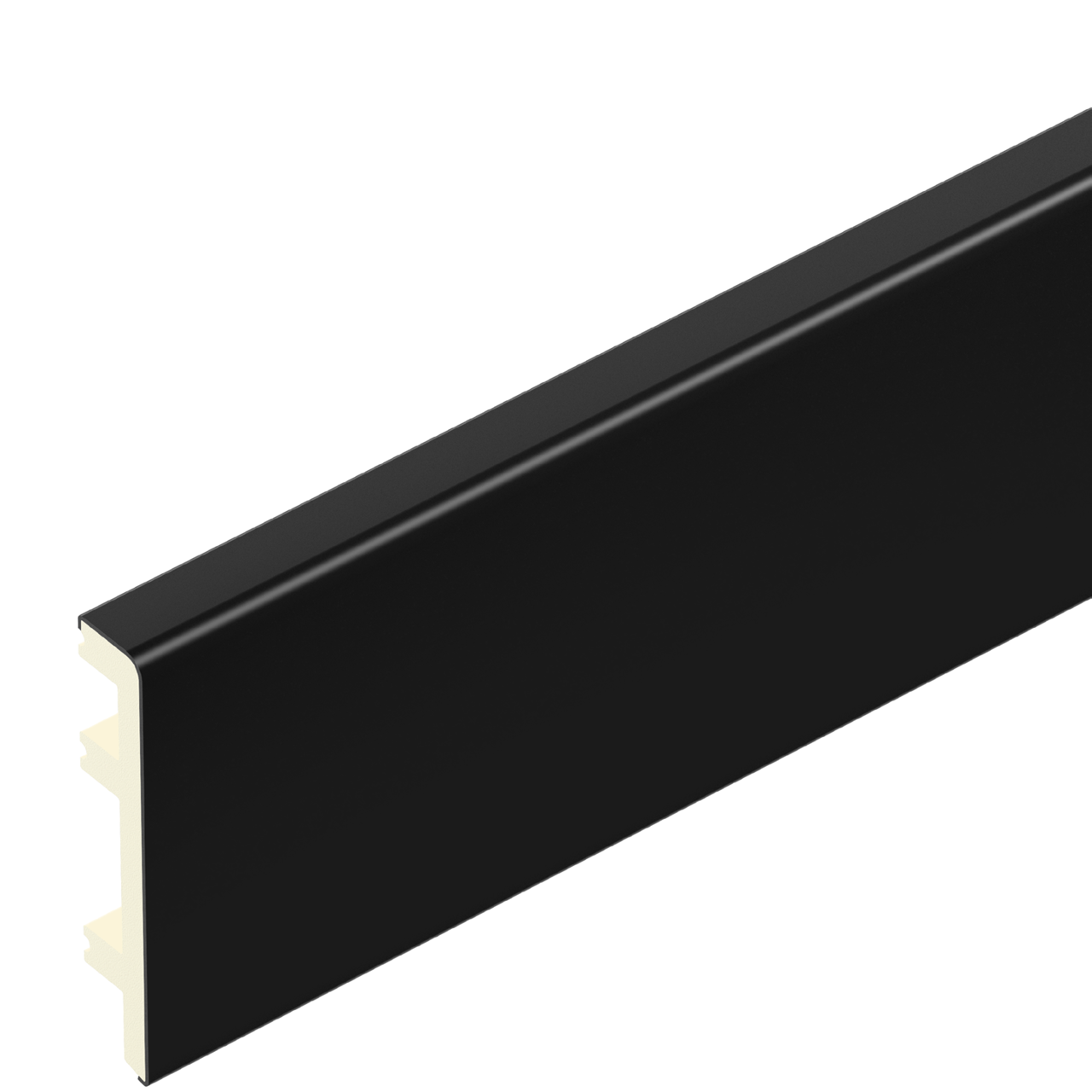 Listwa przypodłogowa Status Line PVC 80x15mm Cezar Czarny RAL9005 mat 2,20m