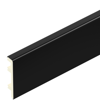Listwa przypodłogowa Status Line PVC 80x15mm Cezar Czarny RAL9005 mat 2,20m
