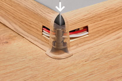 Łącznik do listwy przypodłogowej Classic 22x59mm 1kpl=2szt Cezar Dąb Belfast Mat