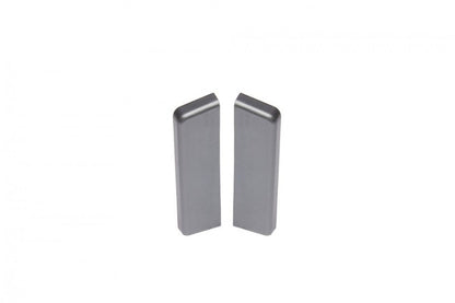 Zaślepki do listwy dywanowej ożebrowanej Cezar Srebrny Mat