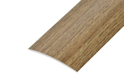 Oval aluminum threshold profile 60x5.1mm glued Cezar Natural Oak Matt 1m