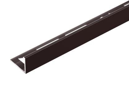 Profil do glazury aluminiowy narożny 8mm Cezar Brązowy Mat 2,50m