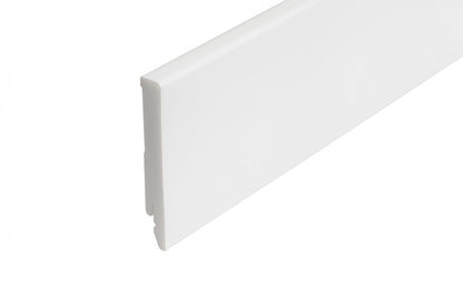 Плинтус LPC-52 100x14 мм, цвет Cezar White, глянцевый RAL9003, длина 2,44 м.