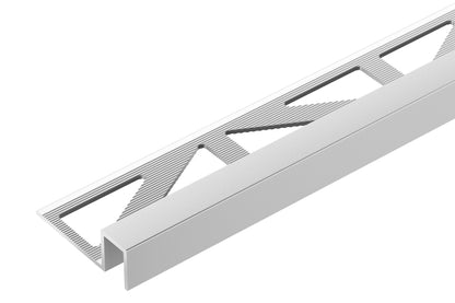 Profil do glazury aluminiowy krawędziowy kwadratowy 11x8mm Cezar Srebrny Mat 2,50m