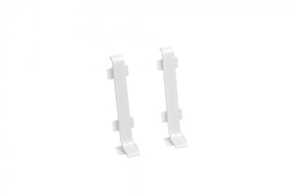 Соединитель плинтуса 59 мм, 1 комплект = 2 шт., цвет Cezar White RAL9003, матовый.