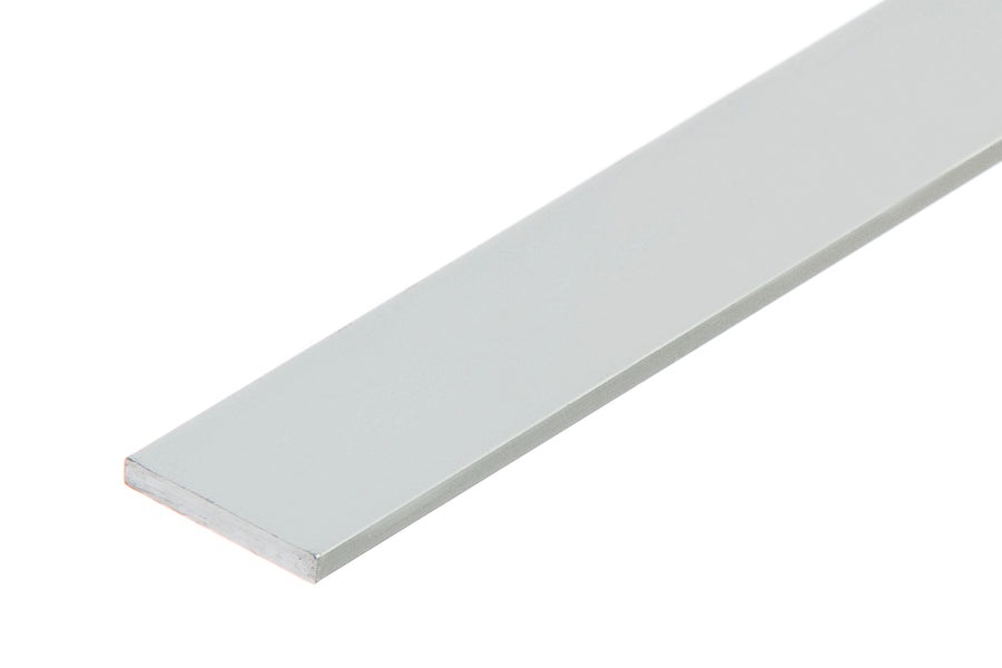 Sztanga płaska aluminiowa 25x2mm Cezar Srebrny Mat 1m