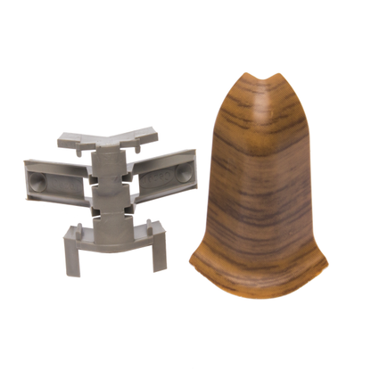 External corner + RAK for Classic skirting board 22x59mm 1 set = 2 pcs (NZ + RAK) Cezar Old Walnut Matt