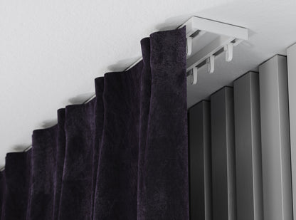 Double aluminum curtain rail + accessories PRIMELINE2 Cezar White 2.50m