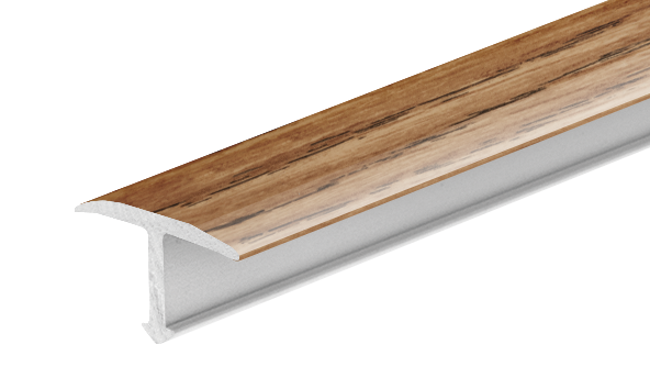 Гладкий алюминиевый профиль для соединения 14 мм, матовый дуб Cezar, 2,50 м