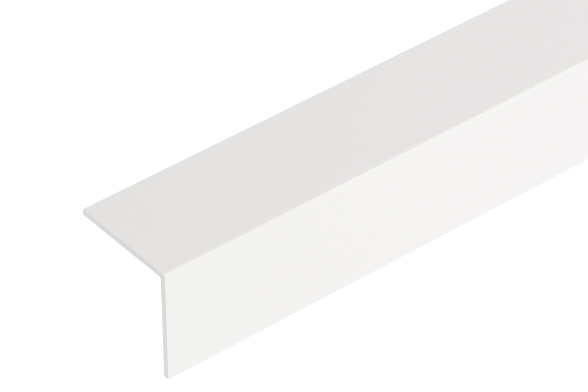 PVC profile angle 70x70x2mm \ L= 1.00m White RAL9003 [B] matt colored