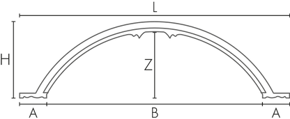 Rosette 940x35mm Cezar White Matte