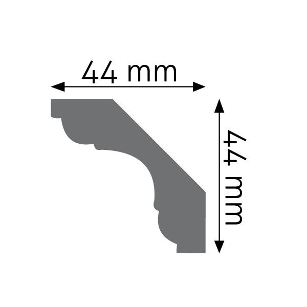 Listwa gzymsowa gładka LGG-06 Flex Cezar Biała 2,40m
