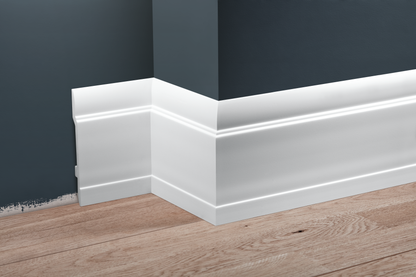 Listwa przypodłogowa LPC-25 144x13,2mm Cezar Biały Mat 2,44m