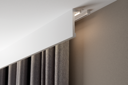 Cezar curtain rod 120x43.5mm Matt White 2.44m