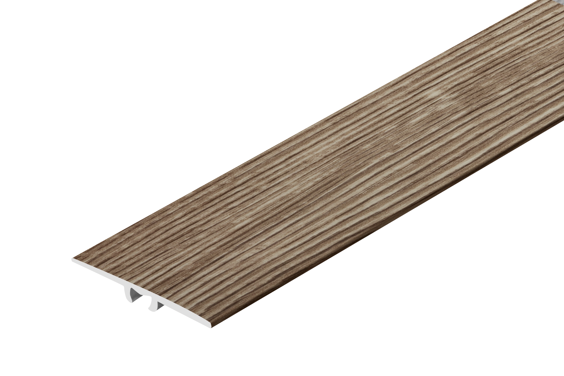 Profil progowy aluminiowy płaski 35mm 5w1 Cezar Dąb Glina Mat 0,93m