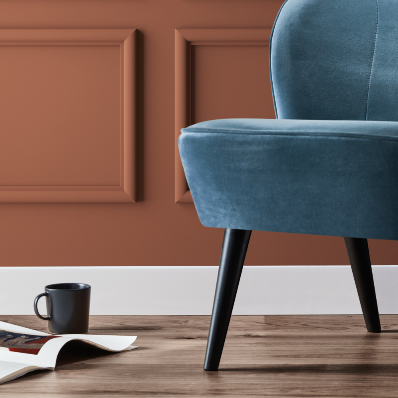 Плинтус LPC-50 60x14 мм, цвет Cezar, белый матовый, 2,44 м