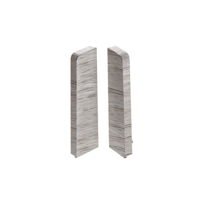 End caps for MASTERLINE skirting board 15x60mm 1 set = 2 pcs (L+R) Cezar Atlantyk Mat