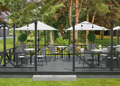 Garden finishing strip 35x35mm Cezar Basalt Grey RAL7012 2.20m