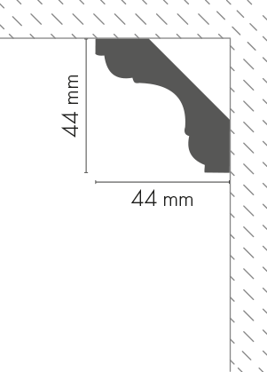 Listwa gzymsowa gładka LGG-06 Cezar Biała 2,40m