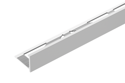 Алюминиевый угловой профиль для плитки с кромкой 8 мм x 18 мм, Cezar Silver Matt, 2,50 м