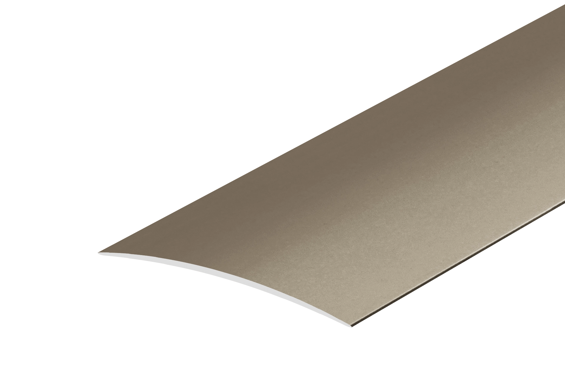 Oval aluminum threshold profile 80x5.1mm glued Cezar Champagne Matt 1m