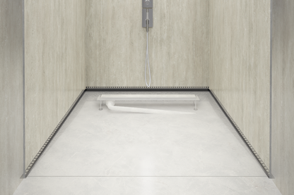 Tile profile for shower tray, side slope, right, 30x1mm, Cezar, Gold gloss, 1.2m