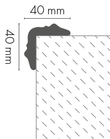 Listwa gzymsowa gładka LGG-37 Cezar Biała 2,40m