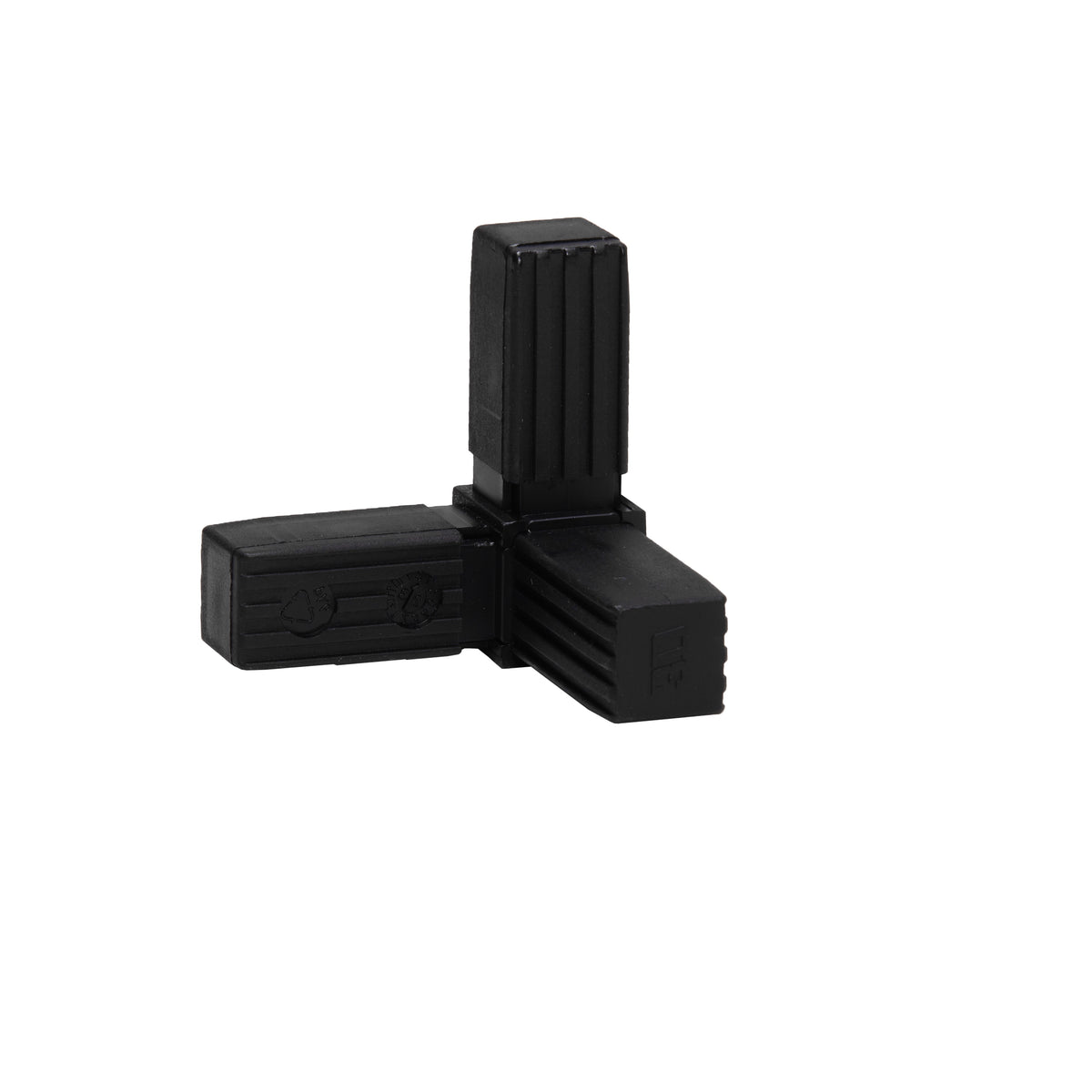 Łącznik Y do rury czterokątnej 20x20x1,2mm Cezar Czarny RAL9005 mat