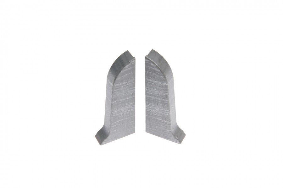 End caps for Classic skirting board 22x59mm 1 set = 2 pcs (L+R) Cezar Brushed Aluminum Matt