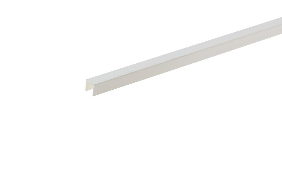 PVC U-shaped profile 10x10x1mm L= 2.75m White RAL 9003