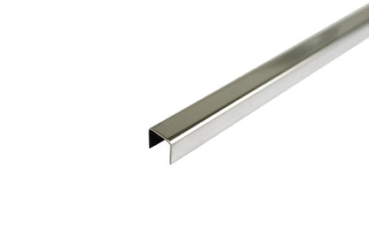 SN section U-shape 10x10x0.8mm L= 2.50m PVD Silver Gloss