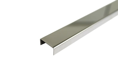 SN section U-shape 20x10x0.8mm L= 2.50m PVD Silver Gloss