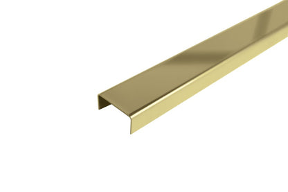 SN section U-shape 20x10x0.8mm L= 2.50m PVD Gold Gloss