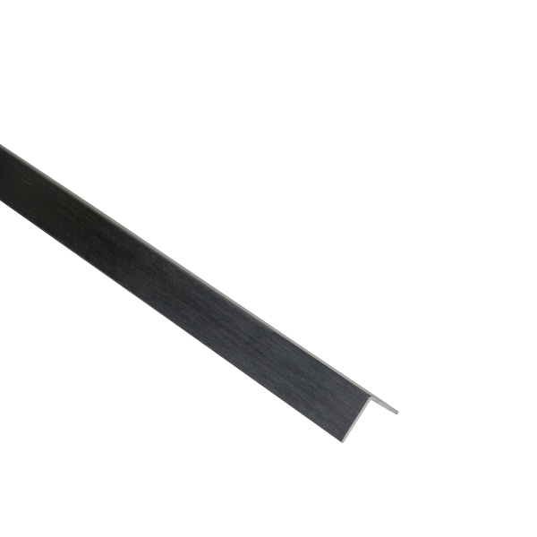 AL angle section 15x15x1mm L= 2.50m Black Brushed