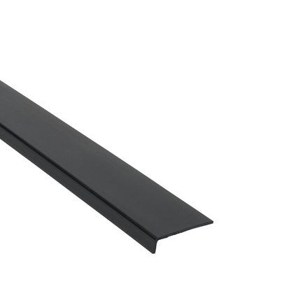 PVC profile angle 40x10x1.5mm L= 1.00m Black RAL9005 matt