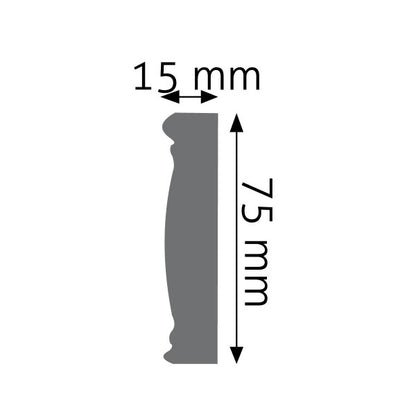Decorated wall strip 06F White 101