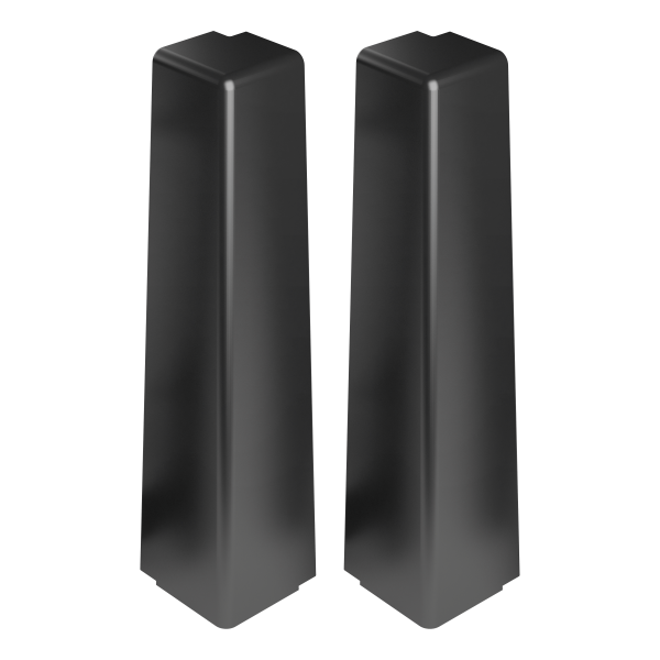 Торцевые заглушки для угловой планки MASTERLINE 17,1x61,5 мм, 1 комплект = 2 шт., черный цвет RAL 9005, матовый.