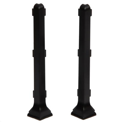 External corner for skirting board 100mm 1 set = 2 pcs Cezar Black RAL9005 Matt